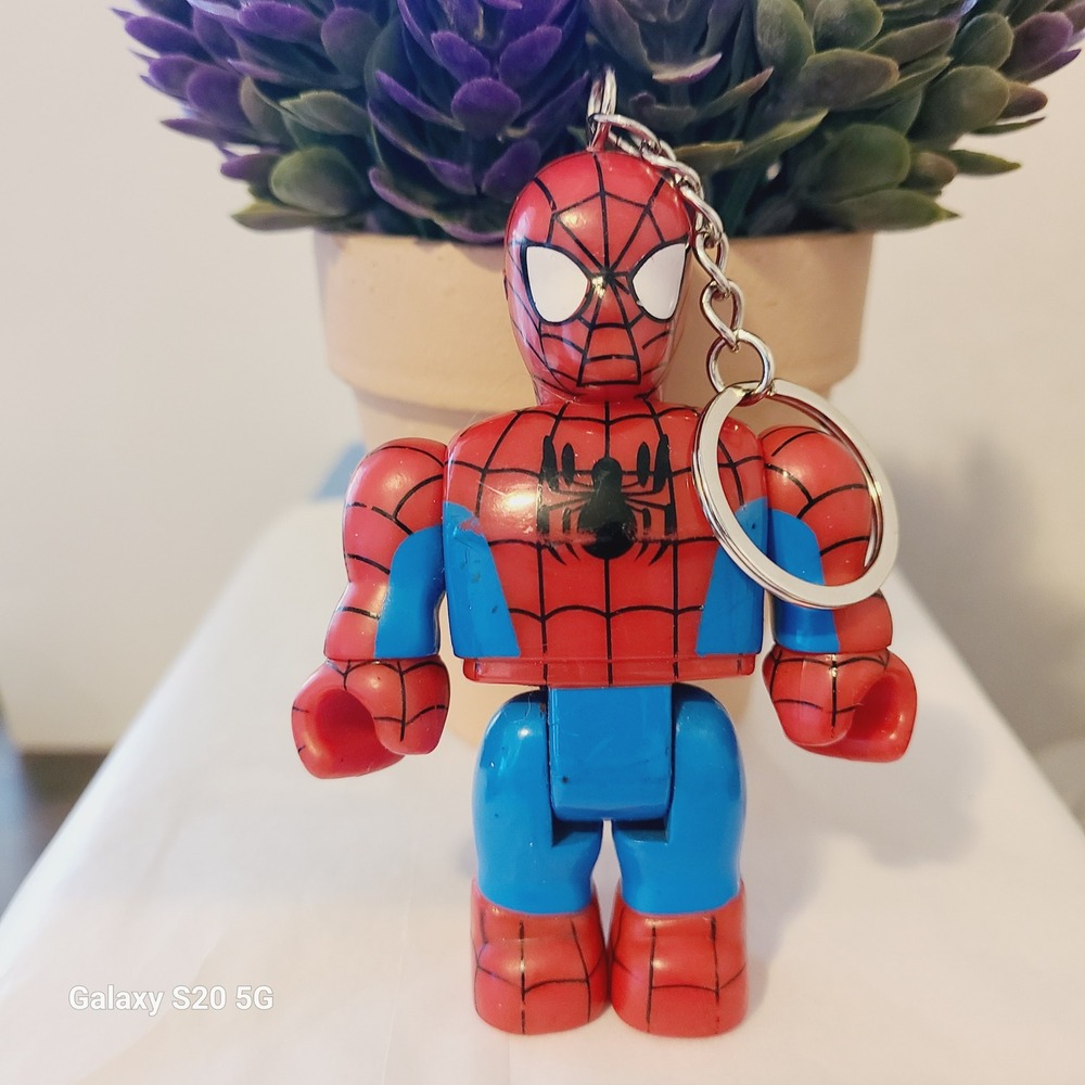 Marvel Spider-Man Keychain Figure, Collectible Kids Toy Keyring